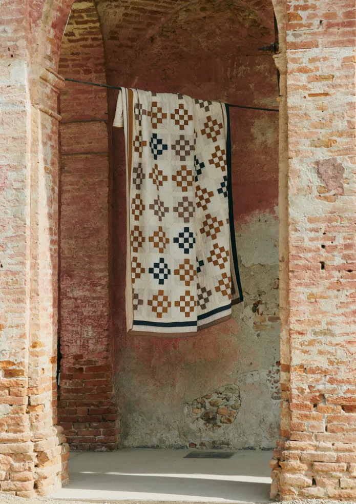 Tile Cotton Patchwork Quilt