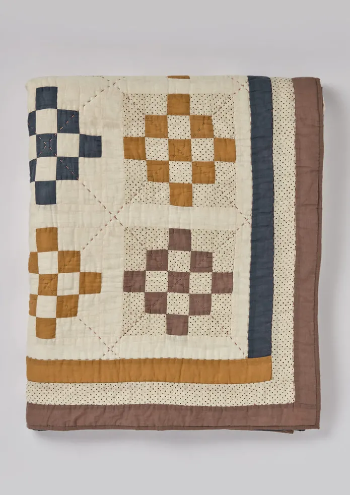 Tile Cotton Patchwork Quilt