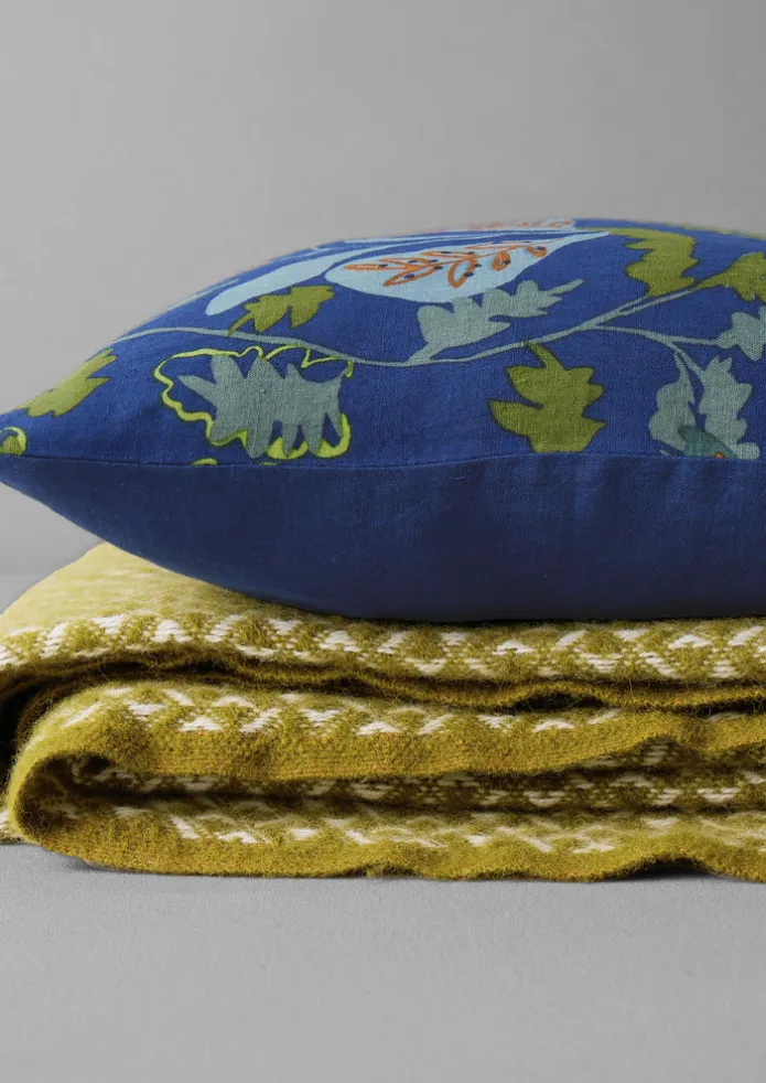 Trailing Foliage Linen Cushion Cover