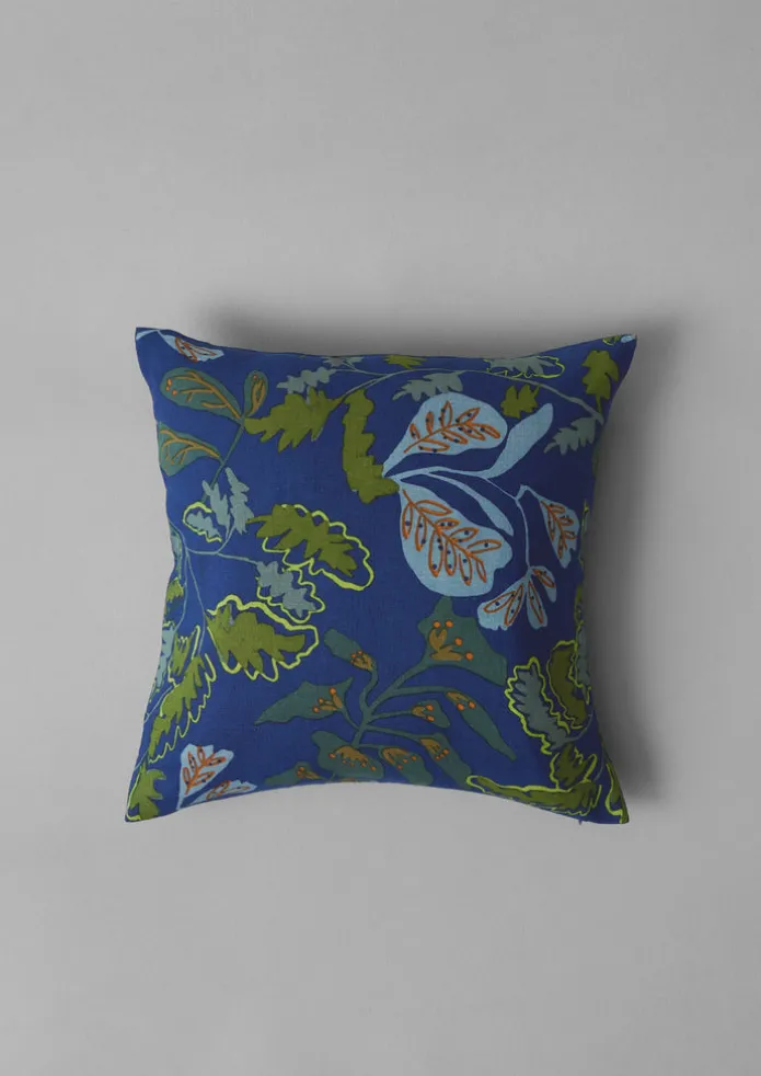 Trailing Foliage Linen Cushion Cover