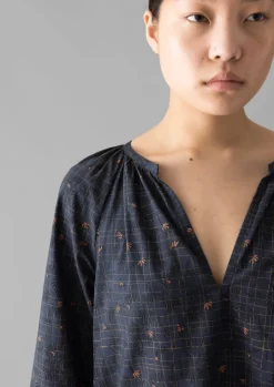 Trellis Floral Block Print Nightdress