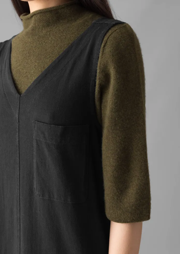 V-Neck Cotton Jersey Dress