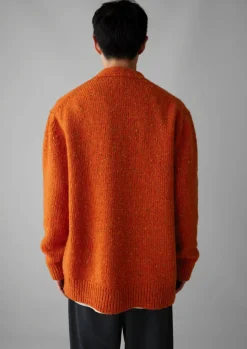 V-Neck Donegal Wool Cardigan