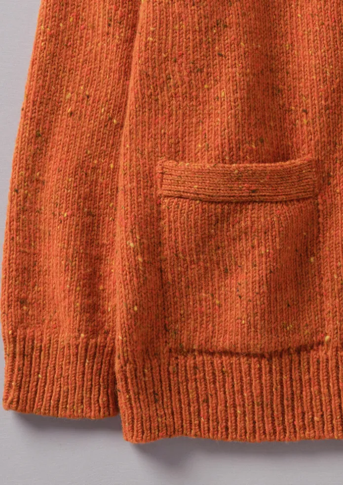 V-Neck Donegal Wool Cardigan