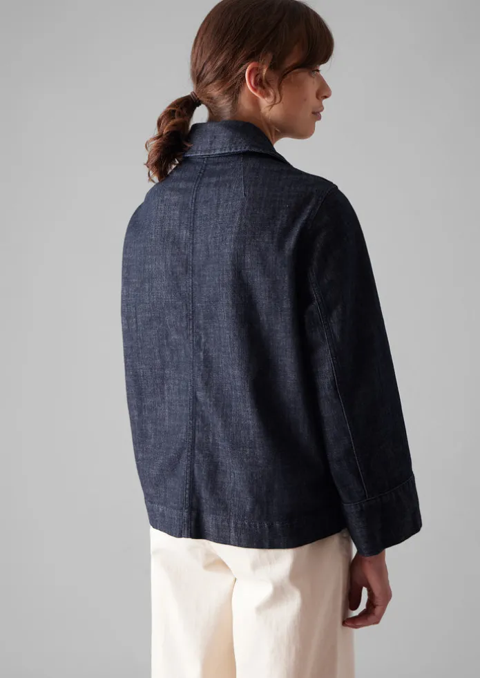 Wide Sleeve Organic Indigo Denim Jacket