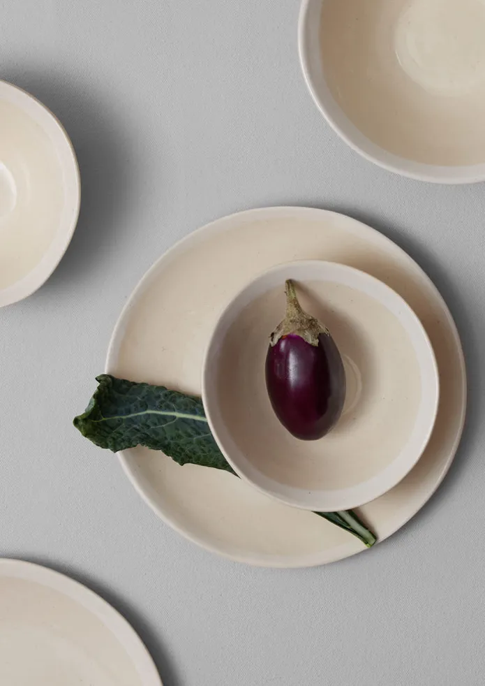 Wonki Ware White Wash Pudding Bowl