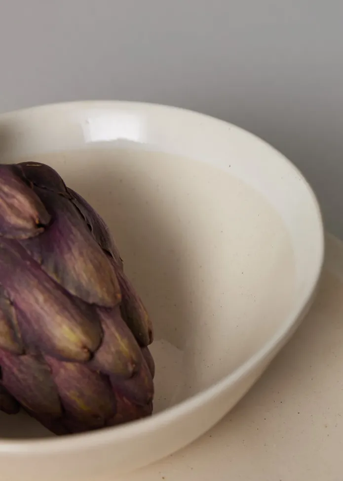 Wonki Ware White Wash Pudding Bowl