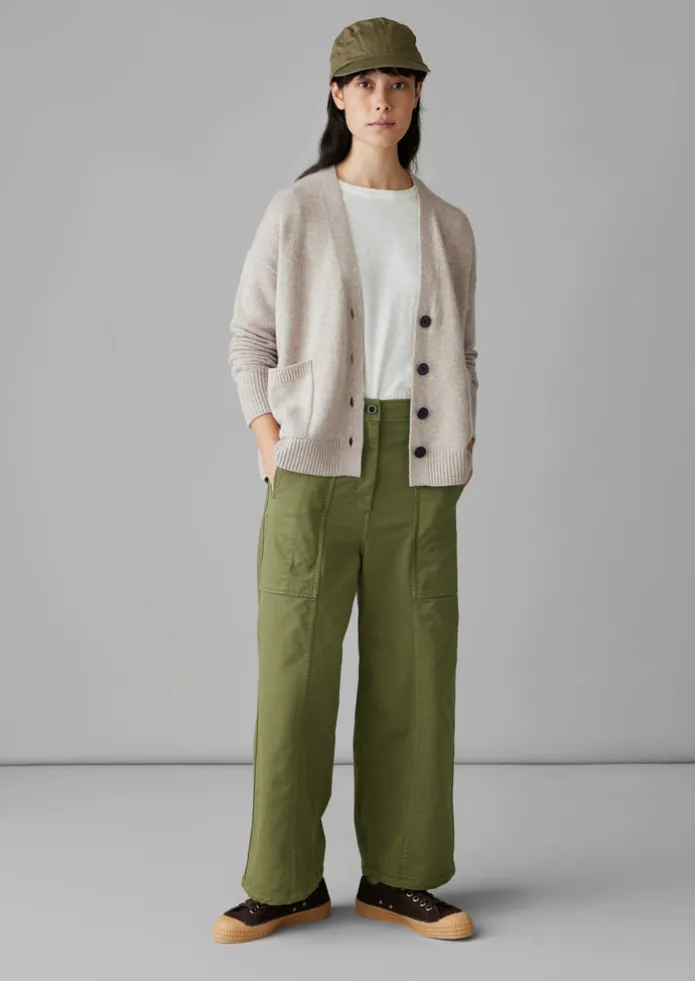 Wool Cashmere Boxy Cardigan