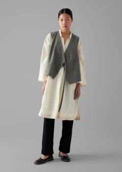 Wool Flannel Sleeveless Jacket
