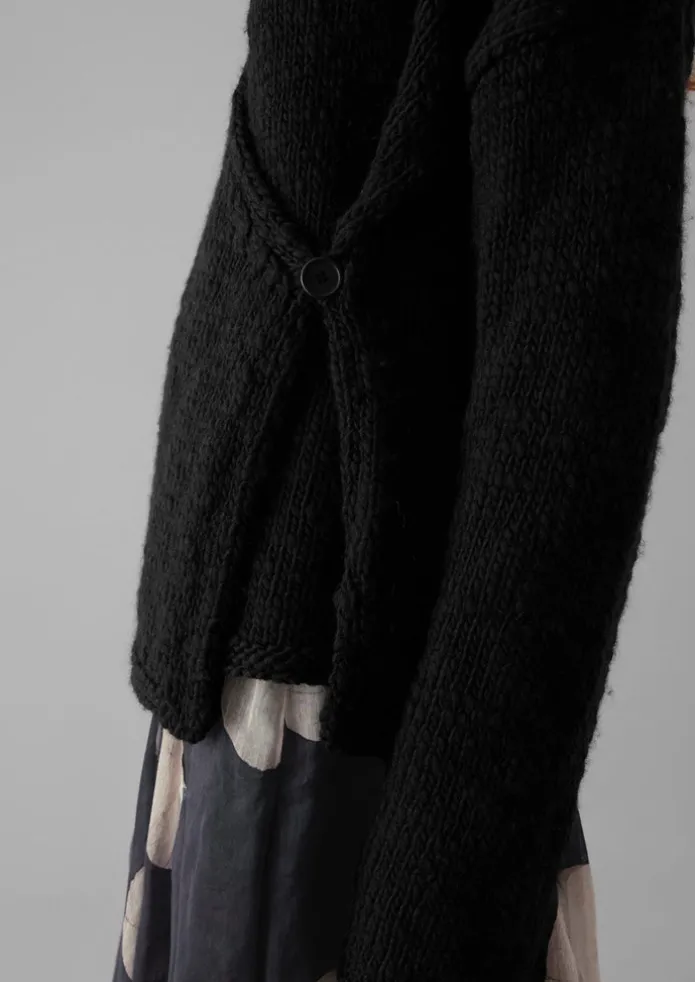 Wool Knitted Wrap Jacket