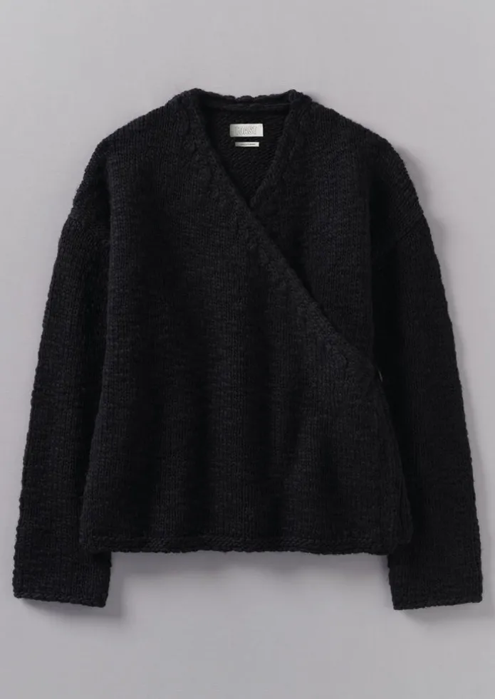 Wool Knitted Wrap Jacket